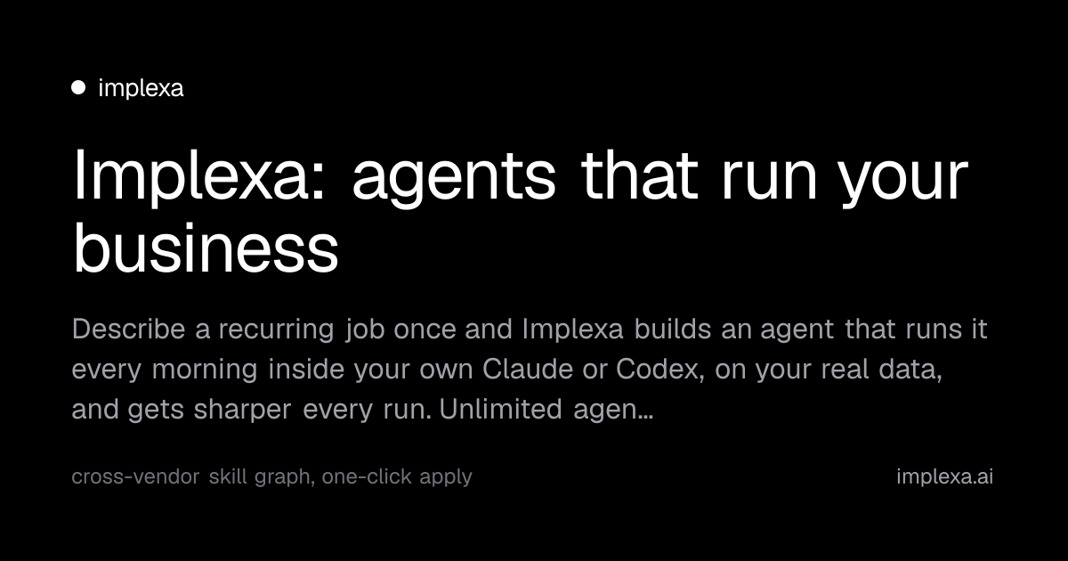 Pricing | implexa